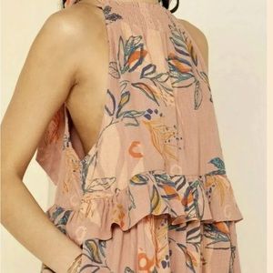 Free People Anita Tiered Ruffle Apron Dress